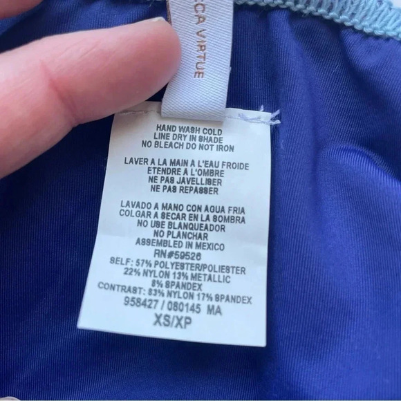 NWOT Becca South Coast Striped Hipster Bikini  Bottom - Picture 7 of 7